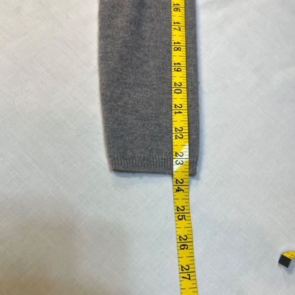 Long Sleeve 2 Tone Gray Cashmere Sweater Size S - Picture 5 of 7